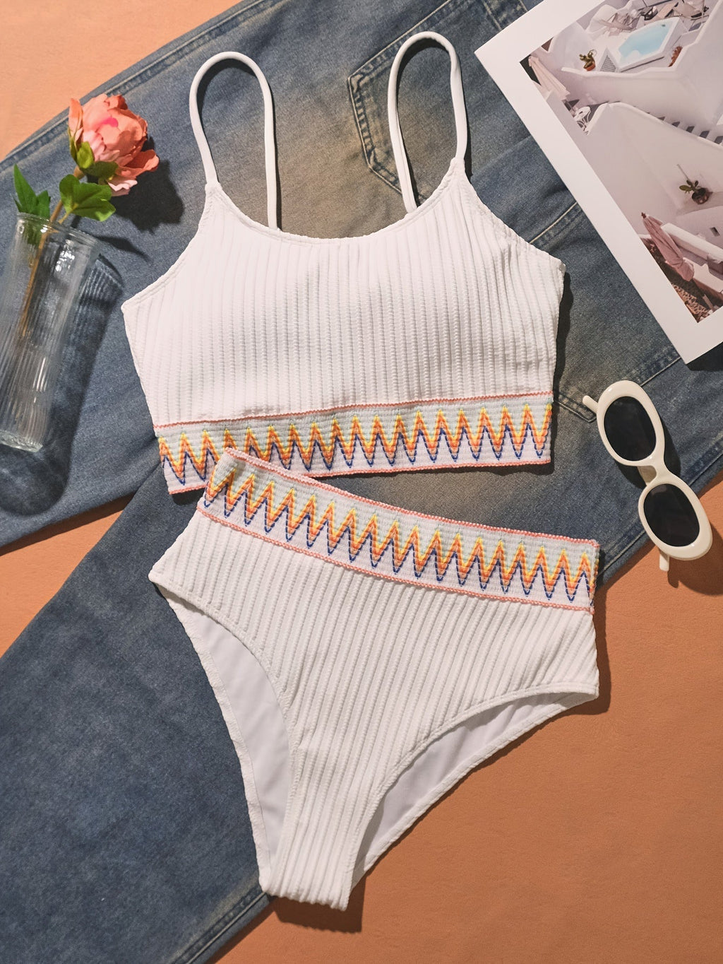 Bikini Set - High Waist Top and Bottom