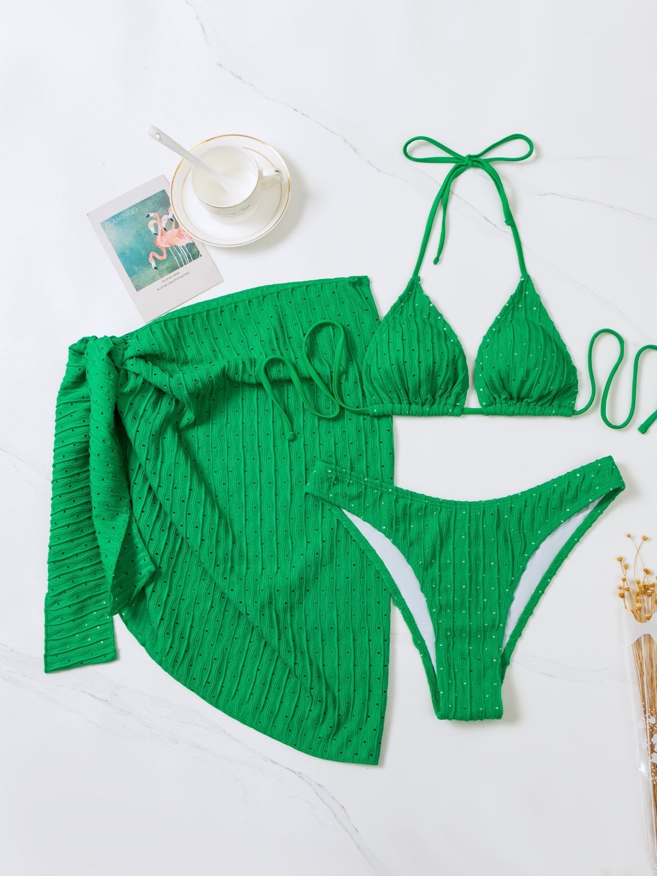 Bikini Malibu - Triangle Top and Skirted Bottom (3 Pieces)