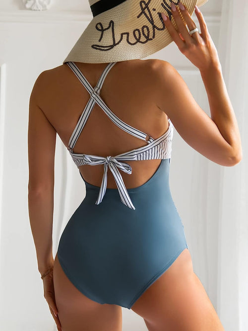 Bicolor Costume with Cut Out