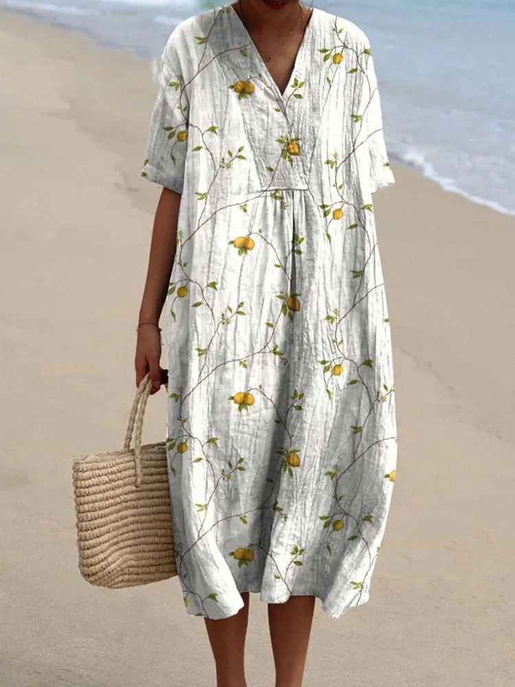 Olivia™ | Vintage Floral Art Flow Dress