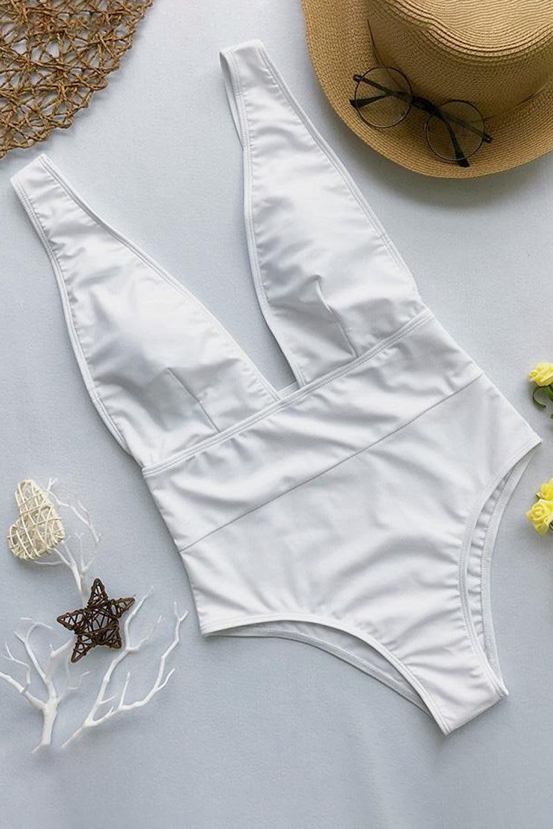 California One-Piece Swimsuit with V-Neck