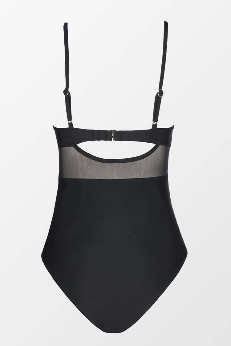 One-Piece Women's Swimsuit with Shaping Transparencies - Amalfi