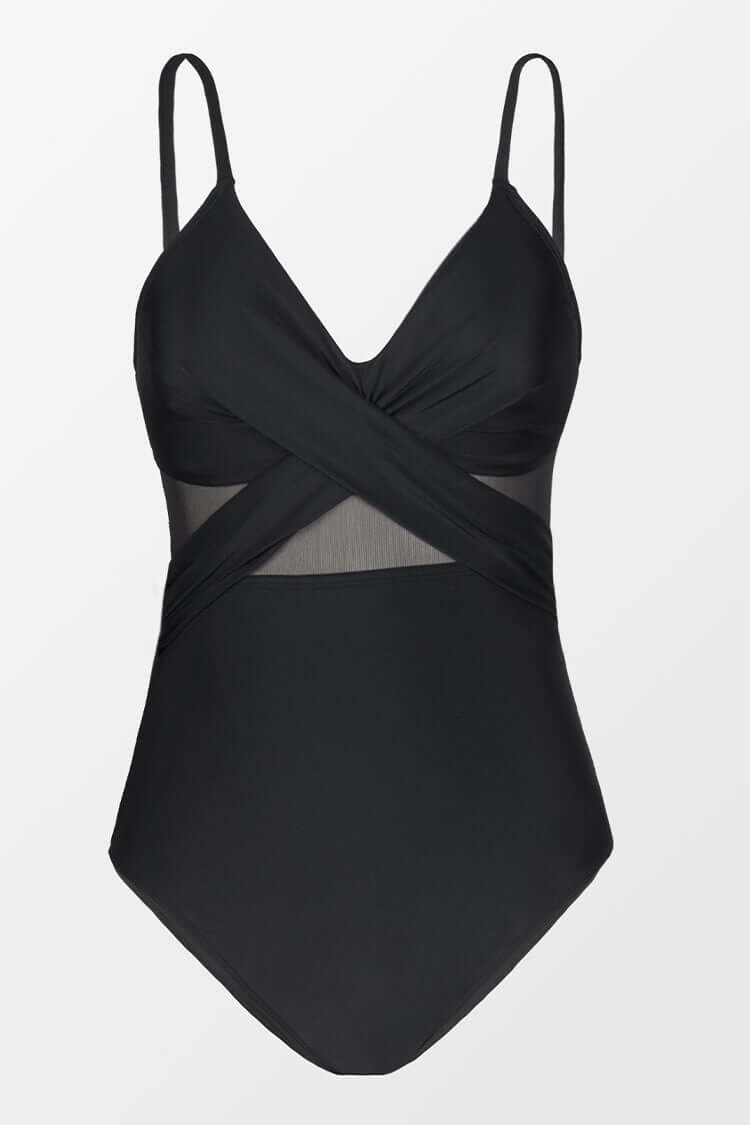 One-Piece Women's Swimsuit with Shaping Transparencies - Amalfi