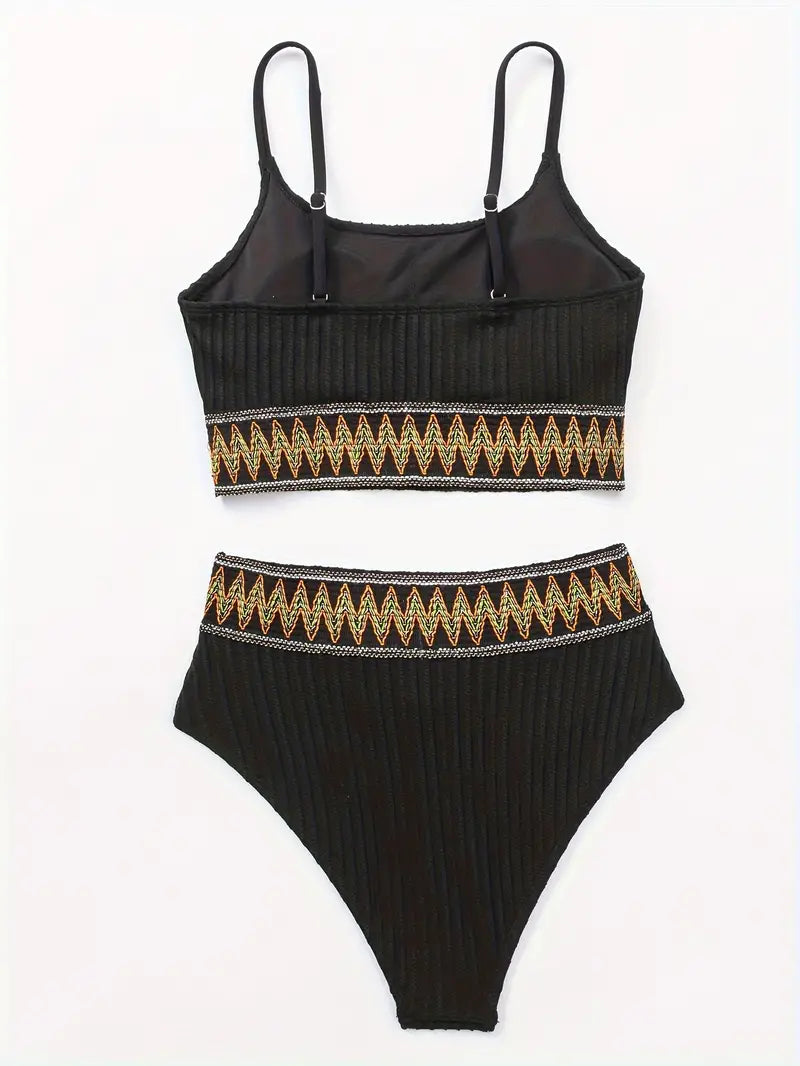 Bikini Set - High Waist Top and Bottom