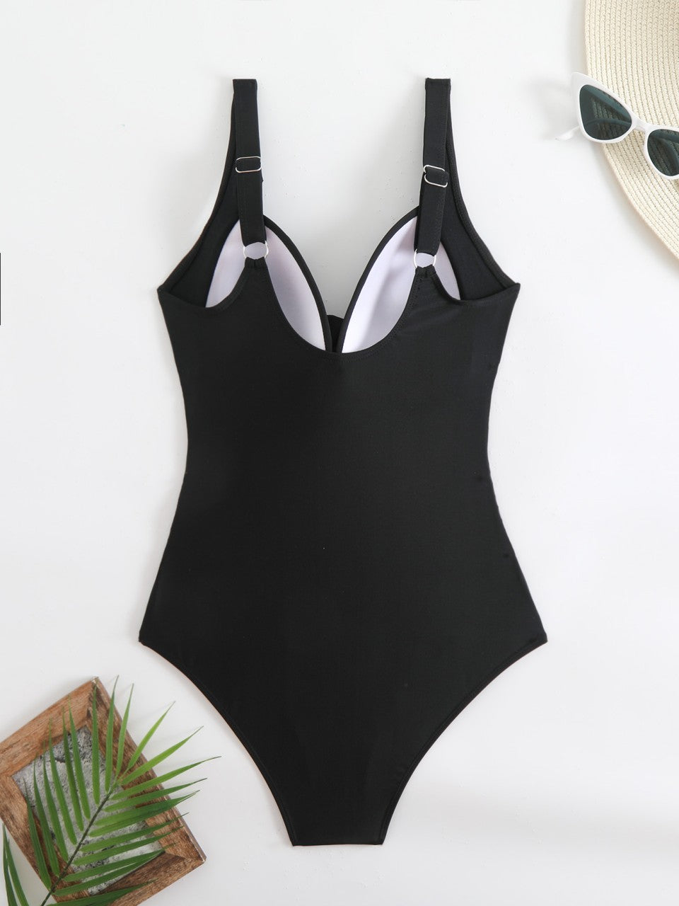 Women's One-Piece Shaping Swimsuit with Heart Neckline