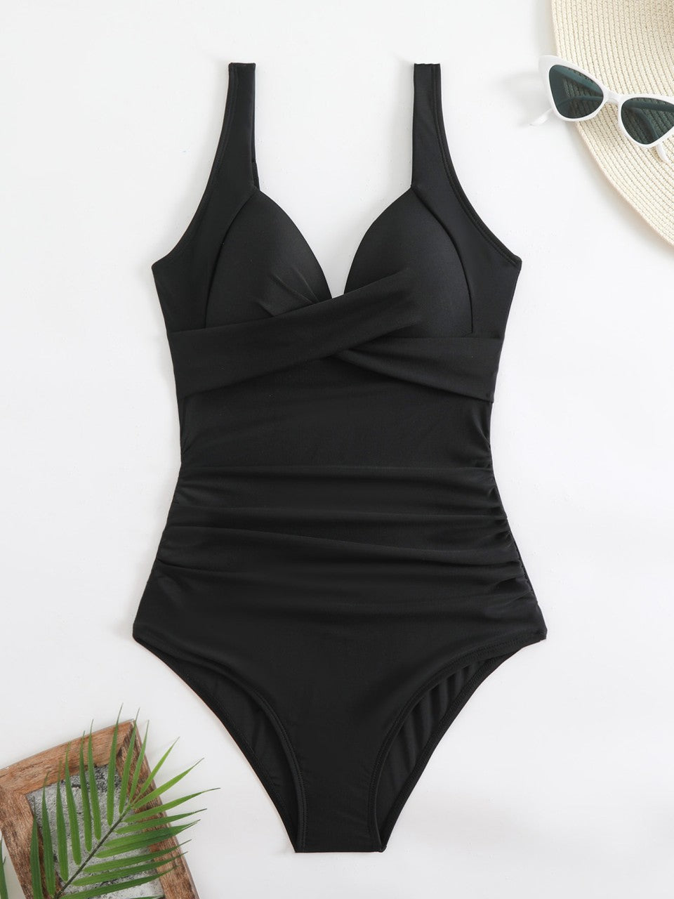 Women's One-Piece Shaping Swimsuit with Heart Neckline