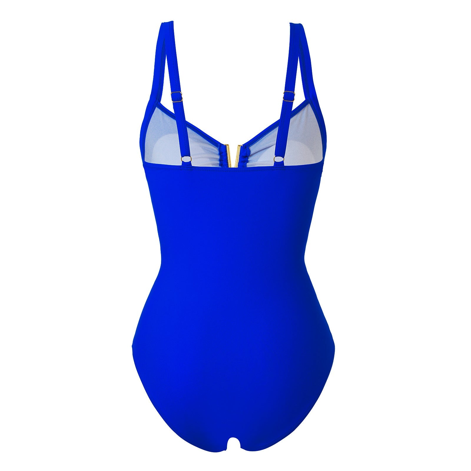Elegant Shaping One-Piece Swimsuit – Push Up with Underwire and Golden Detail