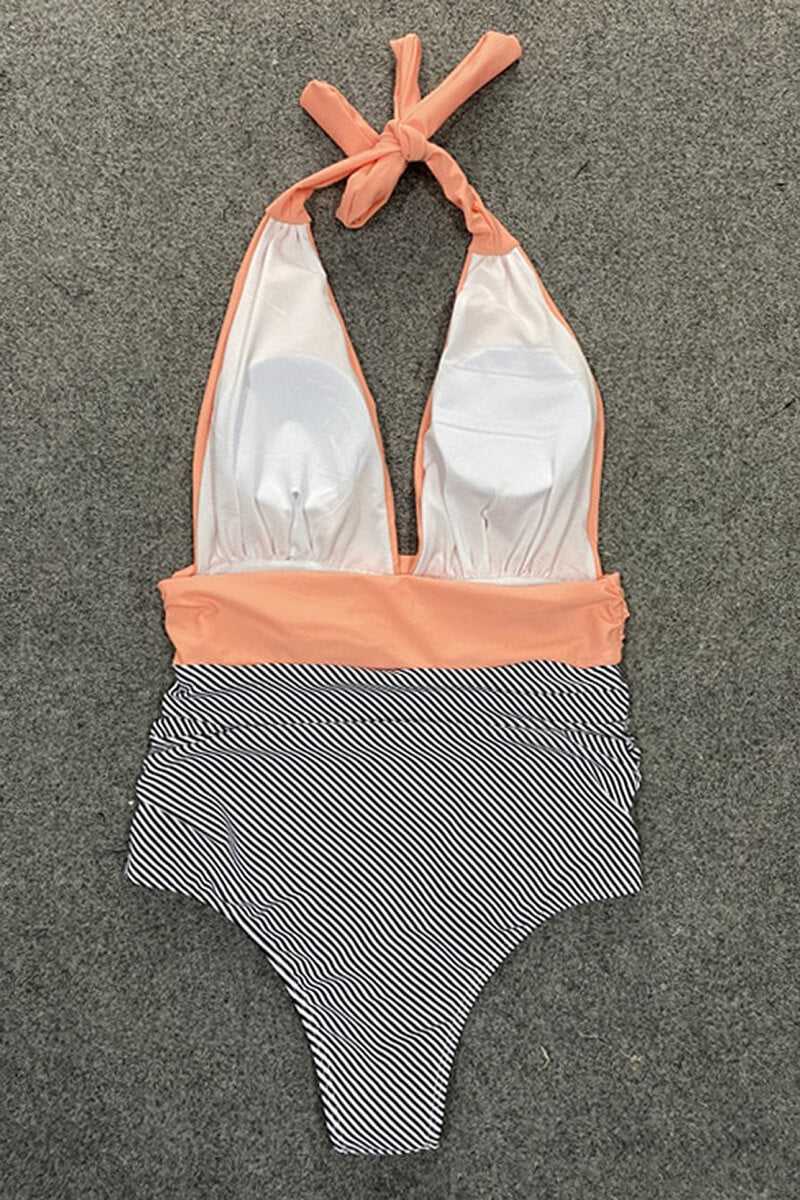 Women's Shaping One-Piece Swimsuit with Deep V Neck