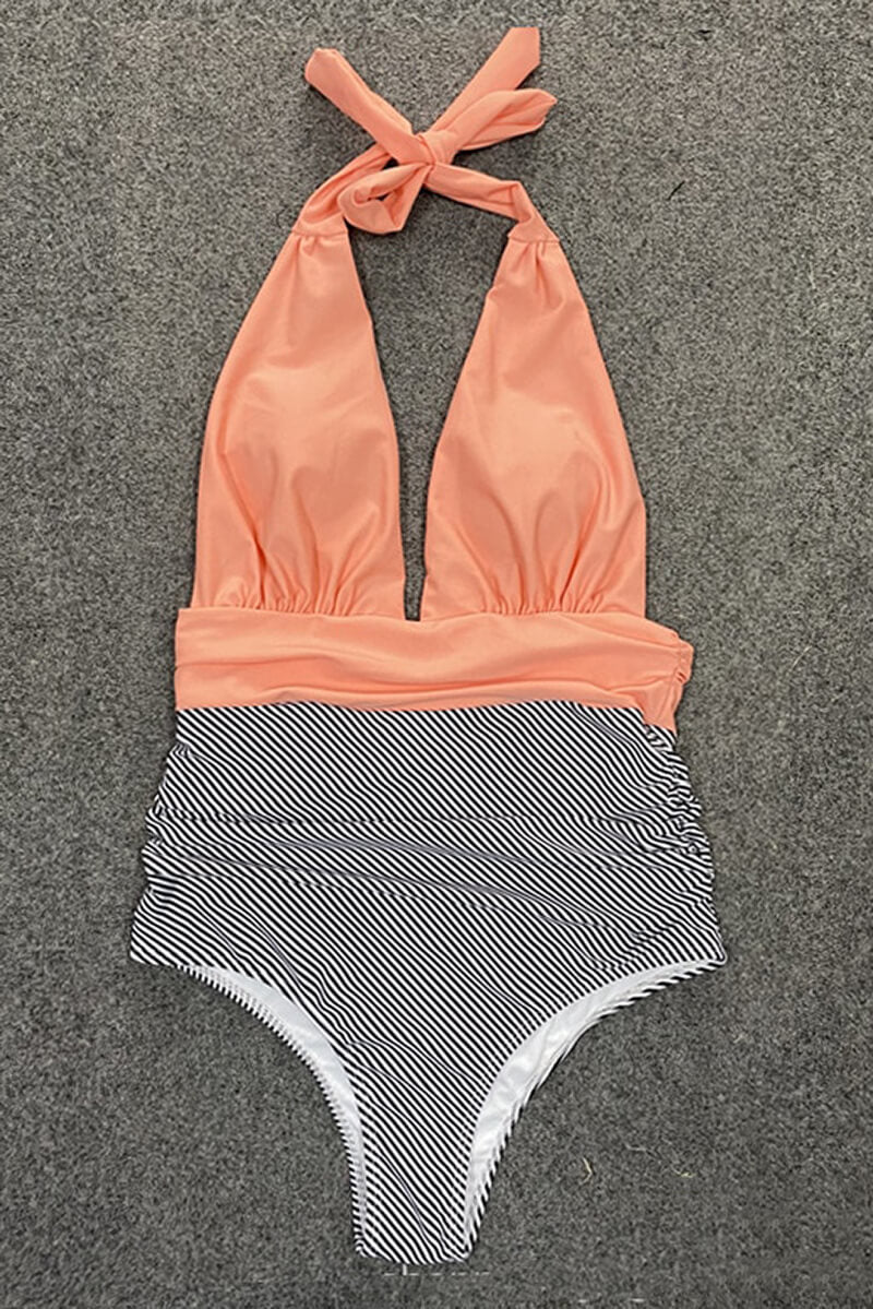 Women's Shaping One-Piece Swimsuit with Deep V Neck