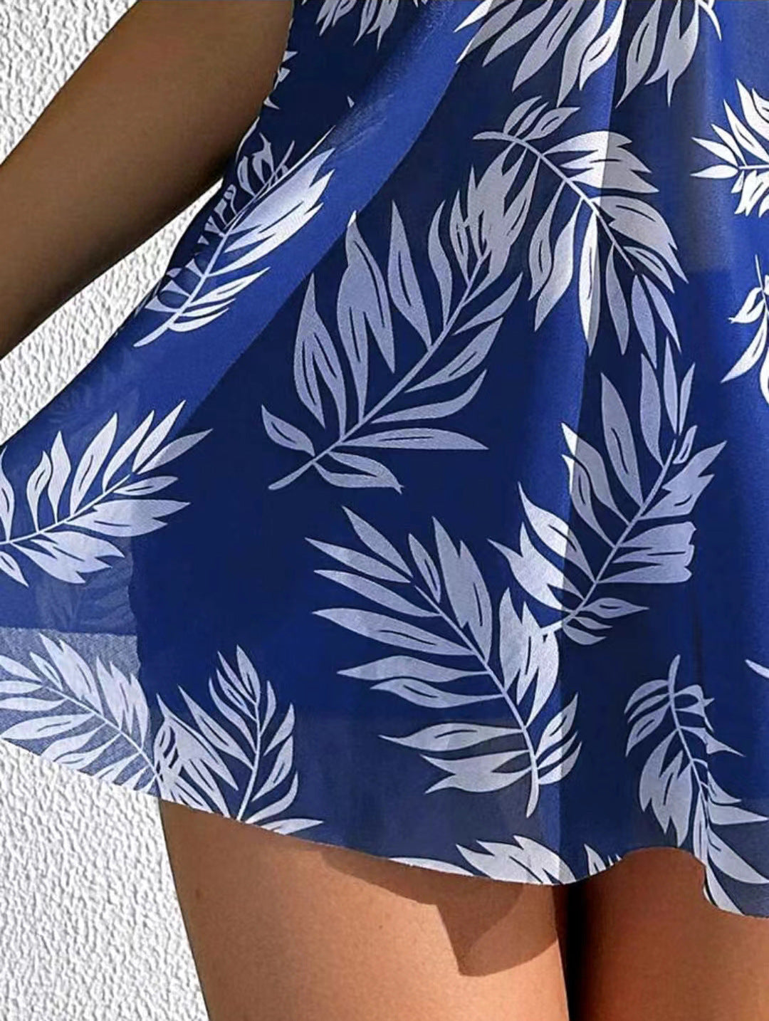 SoleSkin Women's Tankini – Dress Swimsuit with Leaf Print