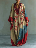 Naomi™ | Plum Blossom Batwing Maxi Dress