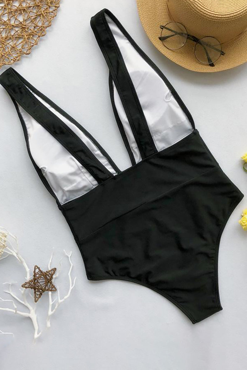 California One-Piece Swimsuit with V-Neck